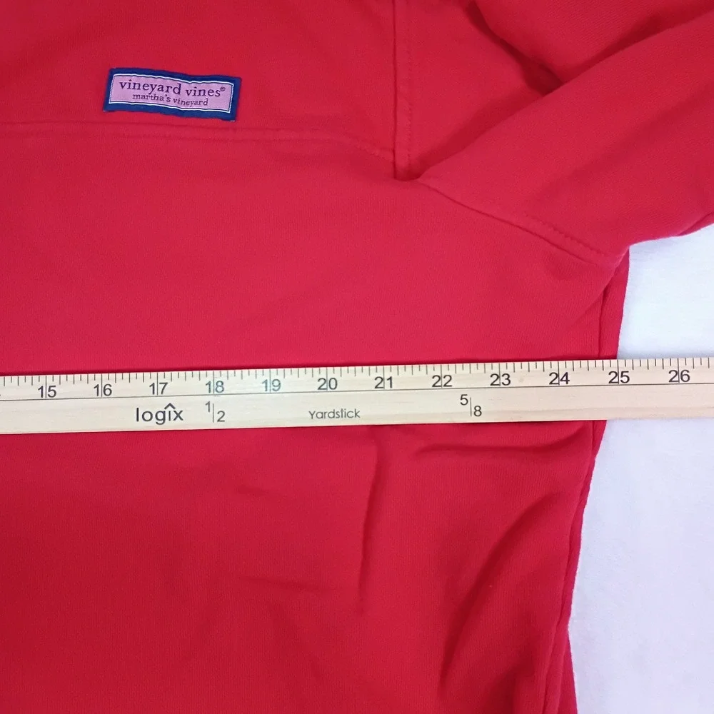 Vineyard Vines Mens XL Red Shep Shirt Quarter Zip Pullover Cotton 6K0483 Martha